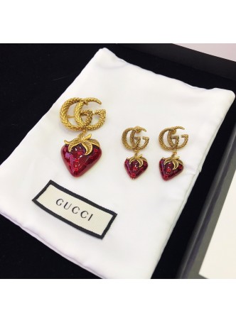  Gucci Fashion Jewelry Strawberry Earrings Brooch RB565